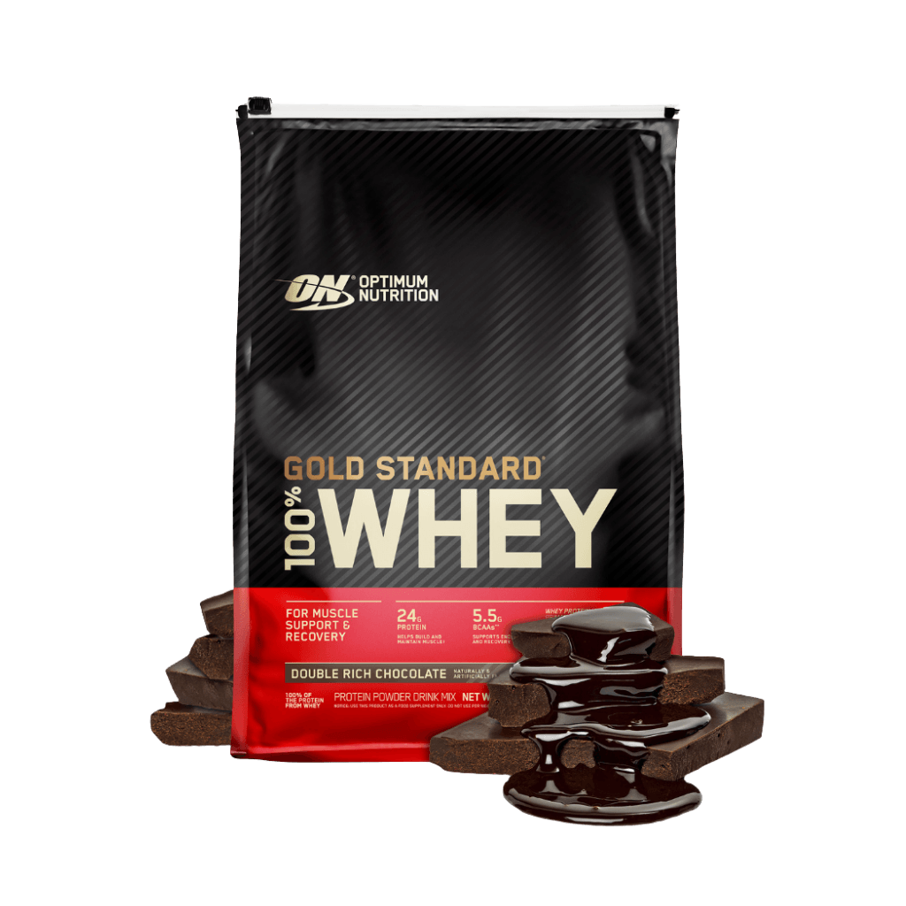 Gold Standard 100% Whey Optimum Nutrition Whey blend protein 141 Serves (4.54kg) Double Rich Chocolate