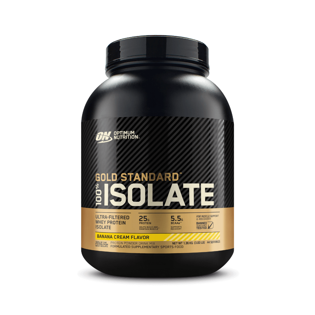 Gold Standard 100% Isolate Optimum Nutrition Whey protein isolate 44 Serves (1.32kg) Banana Cream