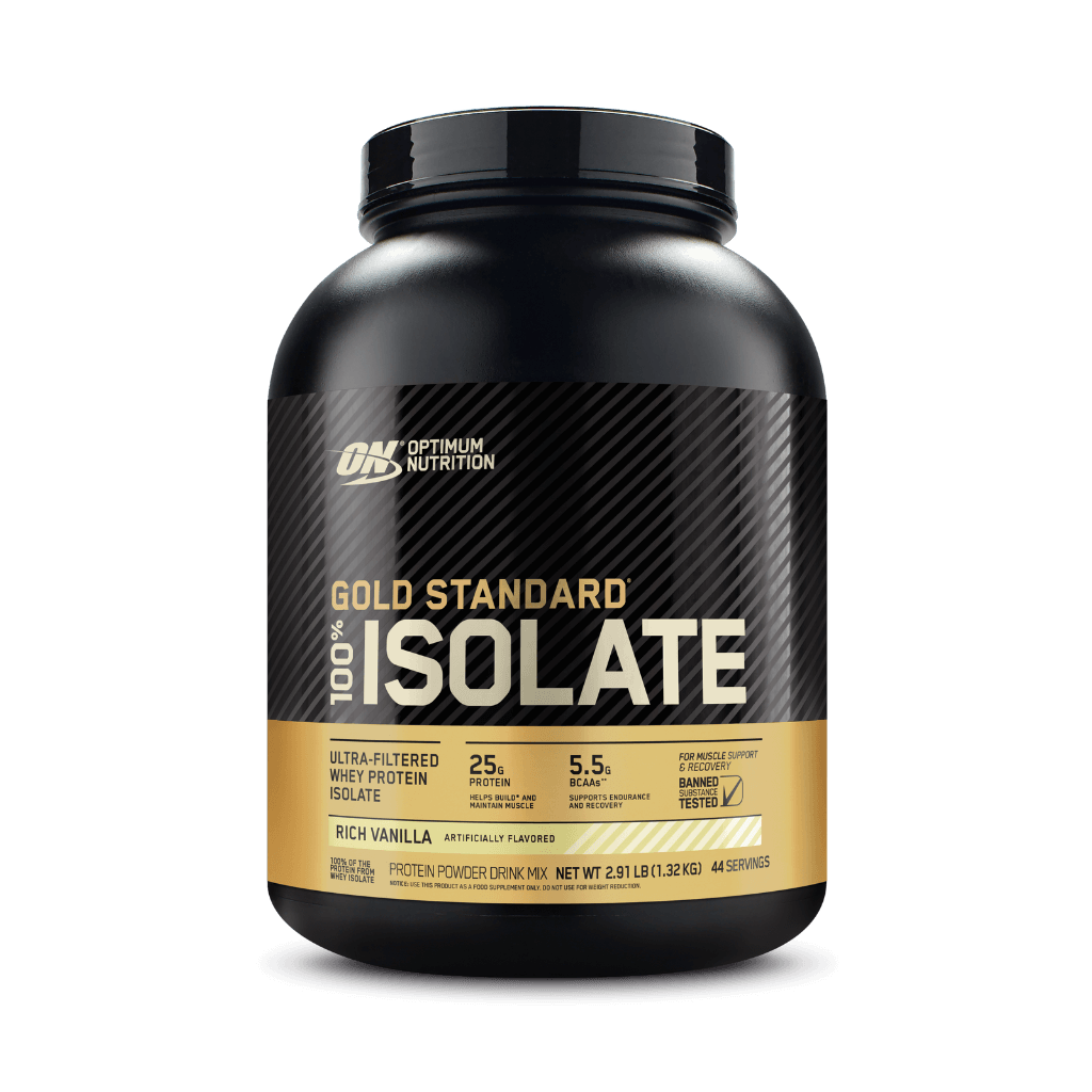 Gold Standard 100% Isolate Optimum Nutrition Whey protein isolate 44 Serves (1.32kg) Rich Vanilla