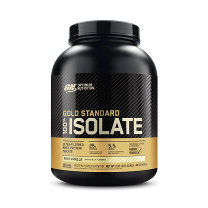 Gold Standard 100% Isolate Optimum Nutrition Whey protein isolate 44 Serves (1.32kg) Rich Vanilla