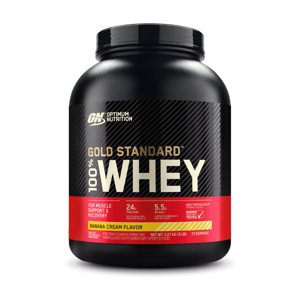 Gold Standard 100% Whey Optimum Nutrition Whey blend protein 72 Serves (2.27kg) Banana Cream