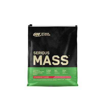 Serious Mass (1) & Serious Mass Optimum Nutrition Mass gainer protein powder 5.4kg Strawberry