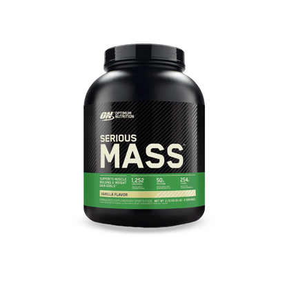 Serious Mass (3) & Serious Mass Optimum Nutrition Mass gainer protein powder 2.72kg Vanilla