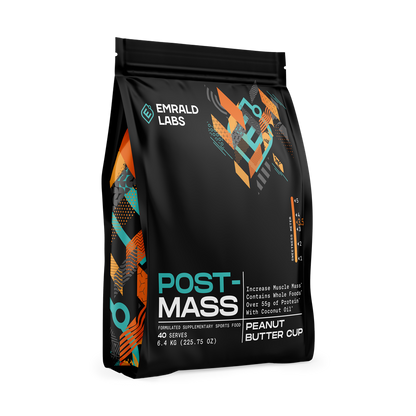 Post Mass & Post Mass Emrald Labs Mass gainer protein powder 6.4kg Peanut Butter Cup