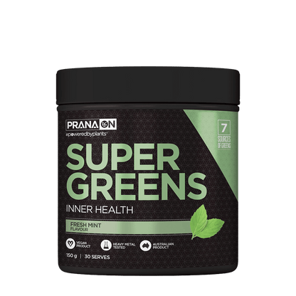 Super Greens (1) & Super Greens Prana Greens supplements 150g Fresh Mint