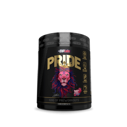 Pride (4) & Pride EHP Labs Medium stimulant pre workout powder 40 Serves Raspberry Twizzler