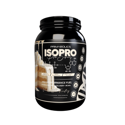 Isopro & Isopro Primabolics Whey blend protein 25 Serves Vanilla Cake Frosting