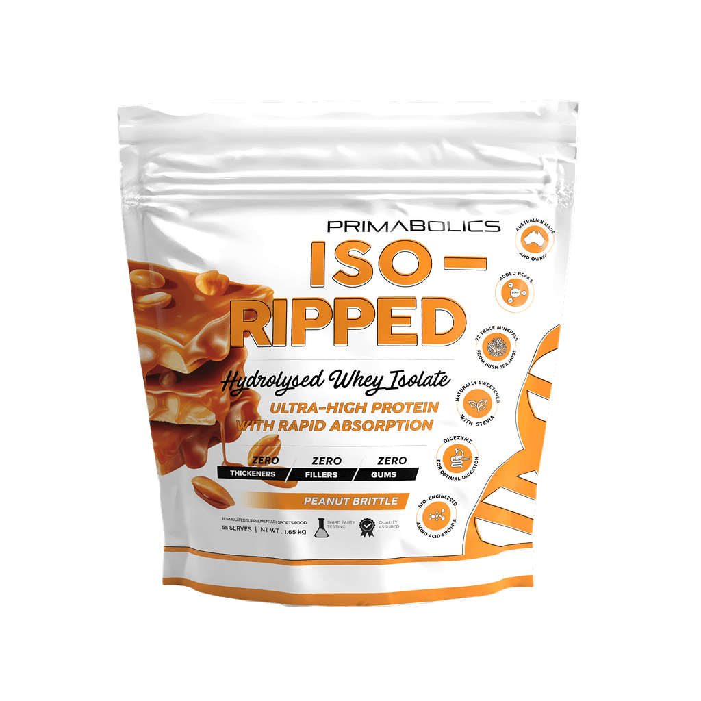 Iso-Ripped Primabolics Whey protein isolate 55 Serves Peanut Brittle