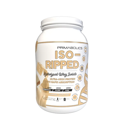 Iso-Ripped & Iso-Ripped Primabolics Whey protein isolate 25 Serves Caramel White Choc