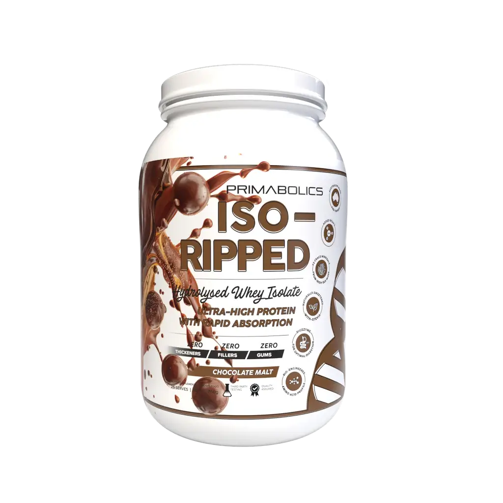 Iso-Ripped (1) & Iso-Ripped Primabolics Whey protein isolate 25 Serves Chocolate Malt