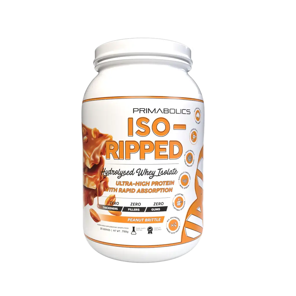 Iso-Ripped (4) & Iso-Ripped Primabolics Whey protein isolate 25 Serves Peanut Brittle