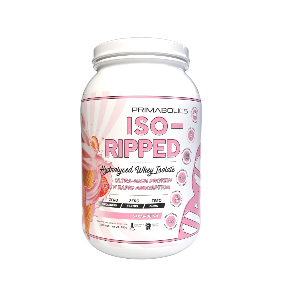 Iso-Ripped Primabolics Whey protein isolate 25 Serves Strawberry
