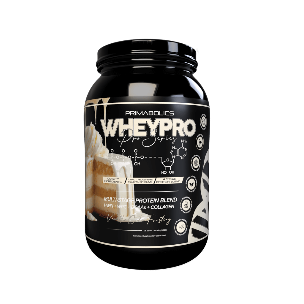 Wheypro (8) & Wheypro Primabolics Whey blend protein 25 Serves Vanilla Cake Frosting