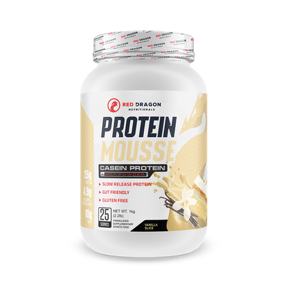Protein Mousse (2) & Protein Mousse Red Dragon Nutritionals Casein protein 1kg Vanilla Slice