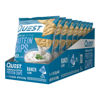 Tortilla Protein Chips (1) & Tortilla Protein Chips Quest Protein chips Box of 8 Ranch
