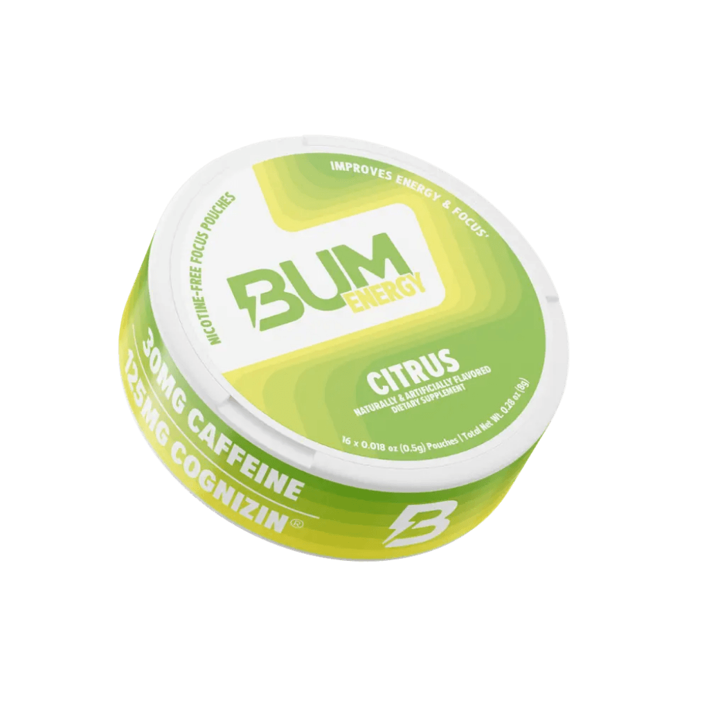 BUM Energy Pouch & BUM Energy Pouch RAW Nootropic cognitive function 16 Serves Citrus