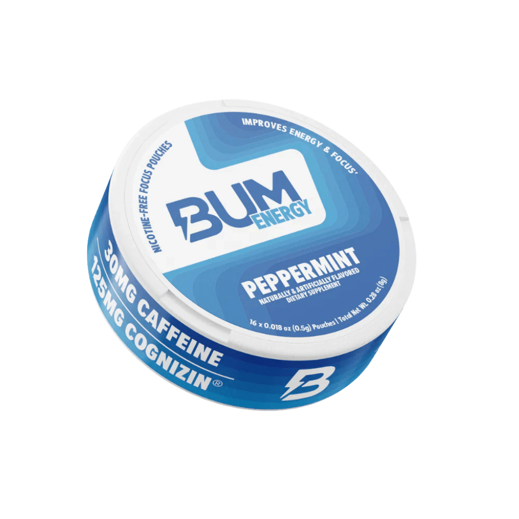 BUM Energy Pouch (1) & BUM Energy Pouch RAW Nootropic cognitive function 16 Serves Peppermint