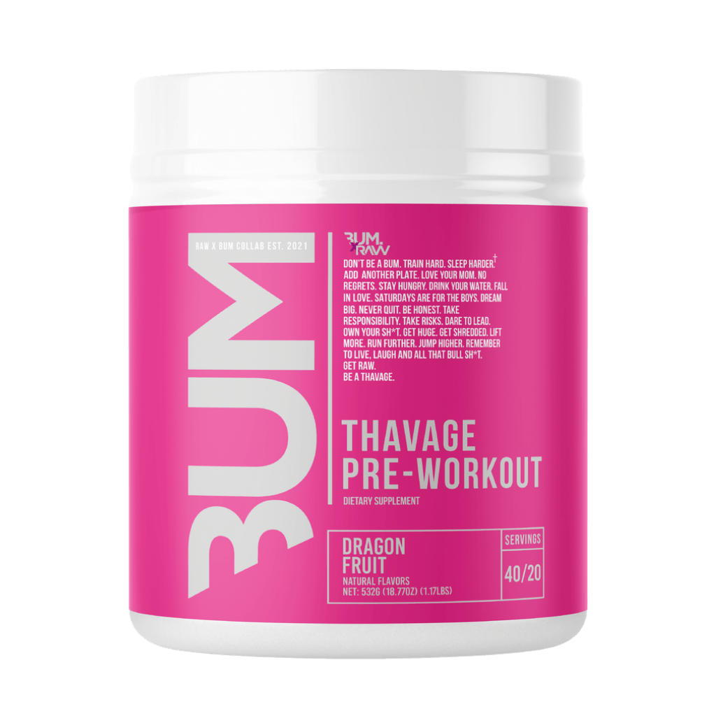 Thavage | CBUM RAW Beta alanine supplements 40 Serves Dragonfruit
