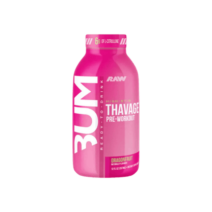 CBUM Thavage RTD RAW Drinks for pre workout Box of 12 Dragonfruit