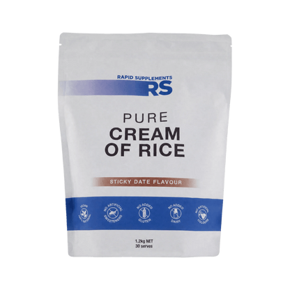Pure Cream of Rice Rapid Supplements Functional foods 30 Serves Sticky Date