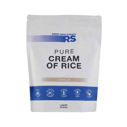 Pure Cream of Rice Rapid Supplements Functional foods 30 Serves Vanilla