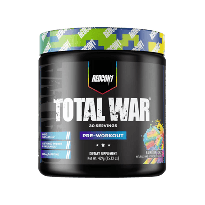 Total War Redcon1 Medium stimulant pre workout powder 30 Serves Rainbow Candy