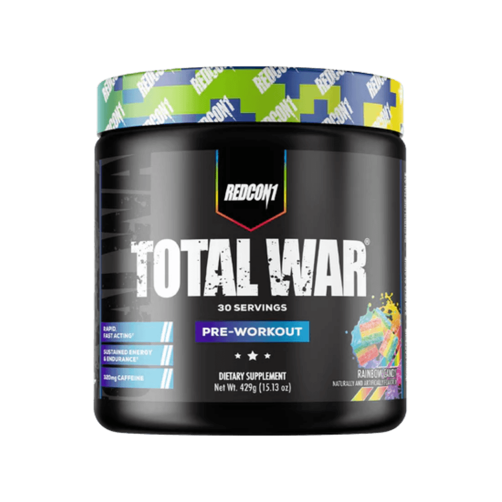 Total War Redcon1 Medium stimulant pre workout powder 30 Serves Rainbow Candy