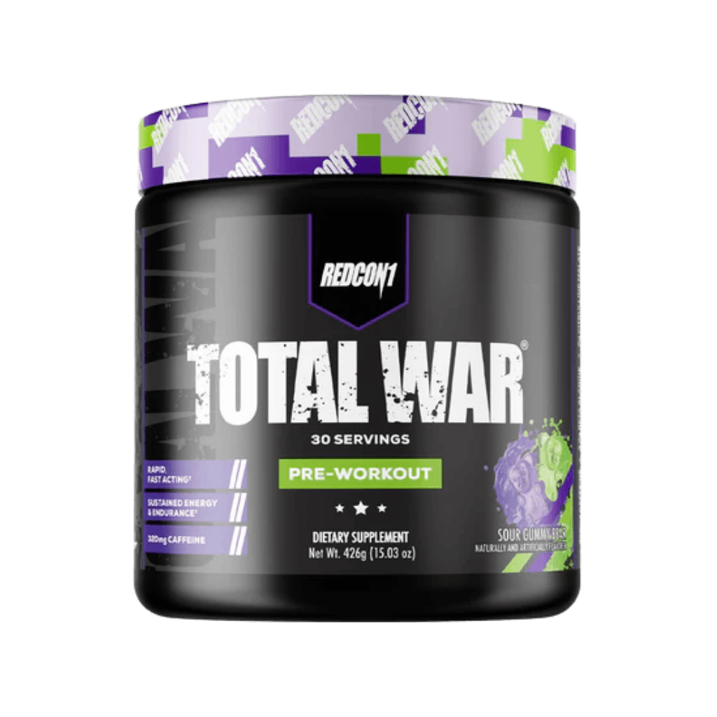 Total War Redcon1 Medium stimulant pre workout powder 30 Serves Sour Gummy