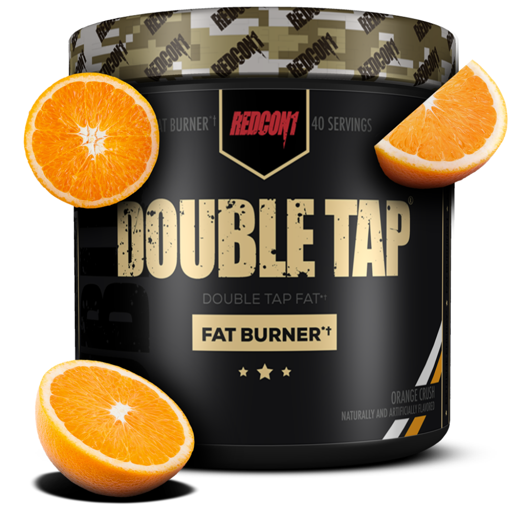 Double Tap (6) & Double Tap Redcon1 Fat burners supplements 40 Serves Orange