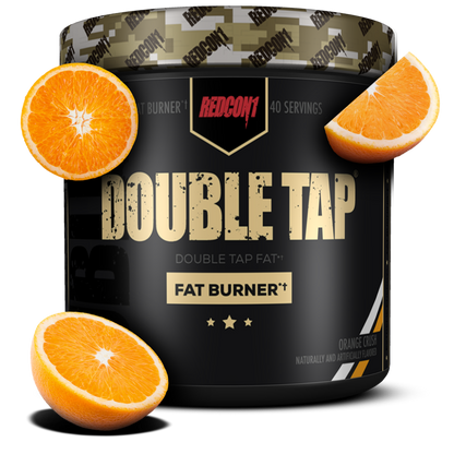 Double Tap (6) & Double Tap Redcon1 Fat burners supplements 40 Serves Orange