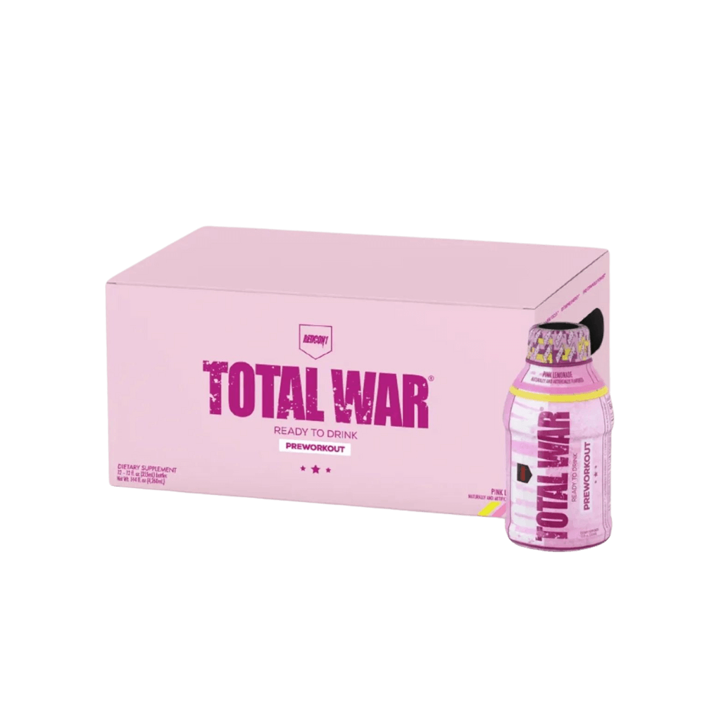 Total War RTD Redcon1 Drinks for pre workout Box of 12 Pink Lemonade