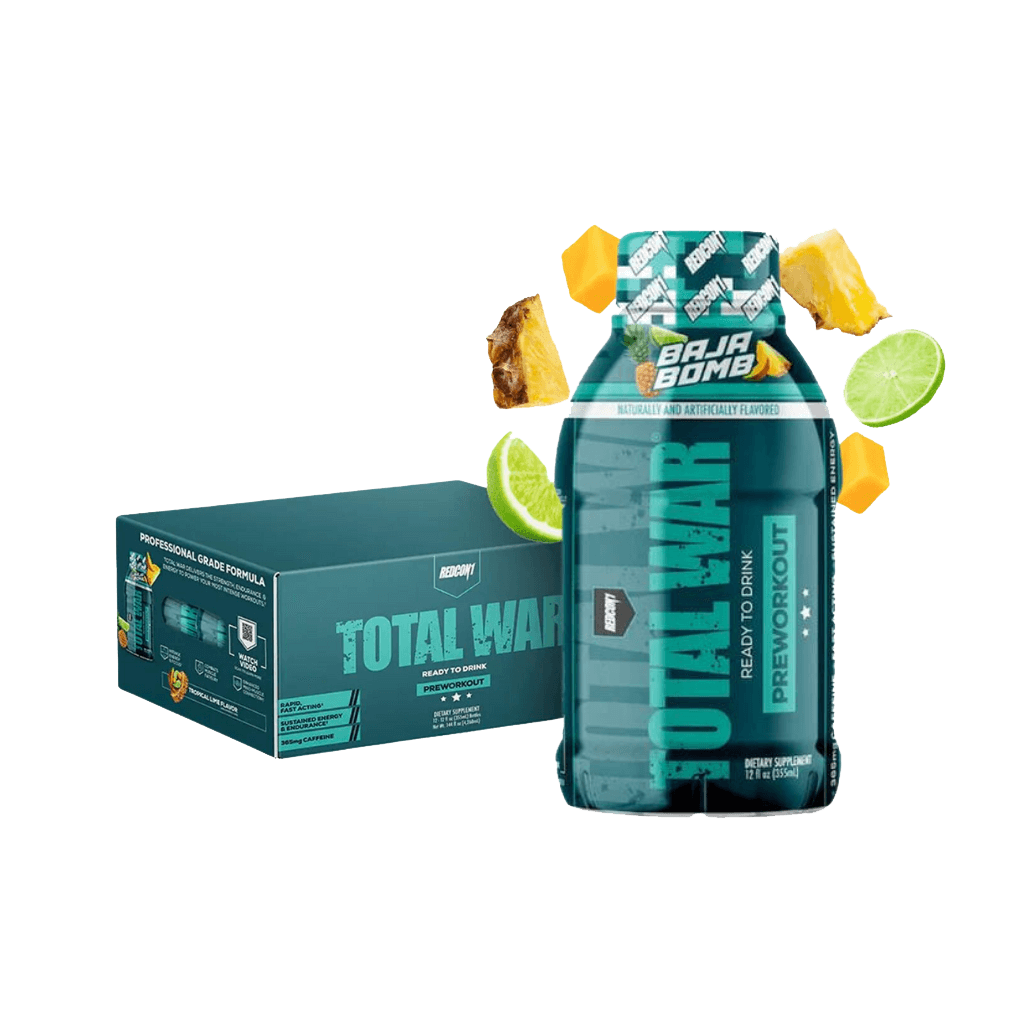 Total War RTD (3) & Total War RTD Redcon1 Drinks for pre workout Box of 12 Baja Bomb