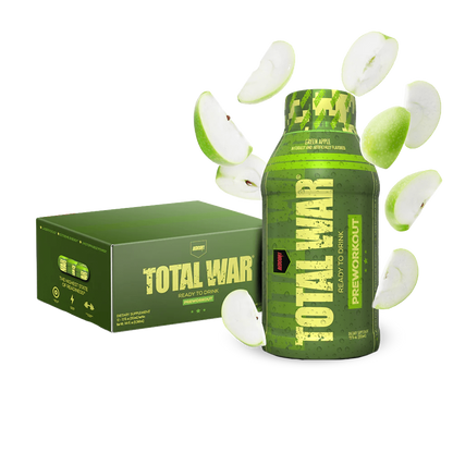 Total War RTD (1) & Total War RTD Redcon1 Drinks for pre workout Box of 12 Green Apple