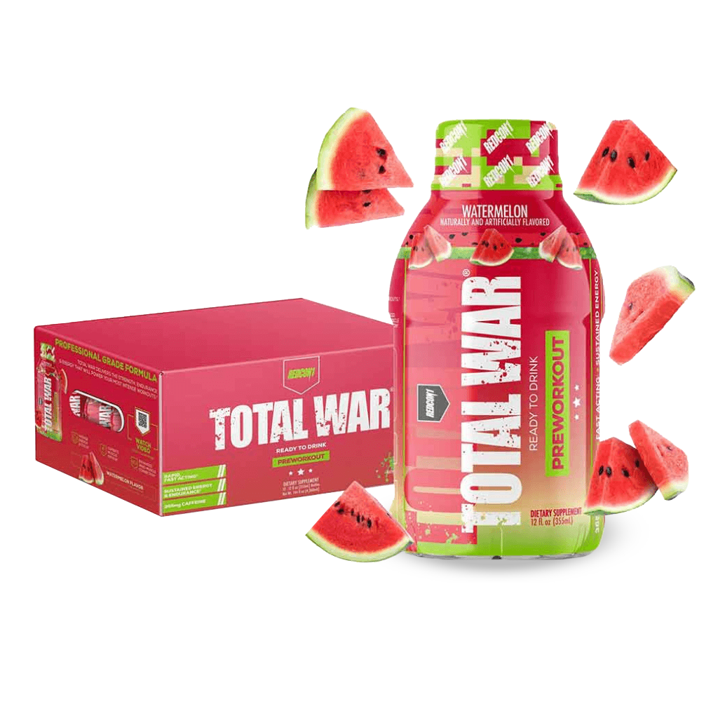 Total War RTD (4) & Total War RTD Redcon1 Drinks for pre workout Box of 12 Watermelon