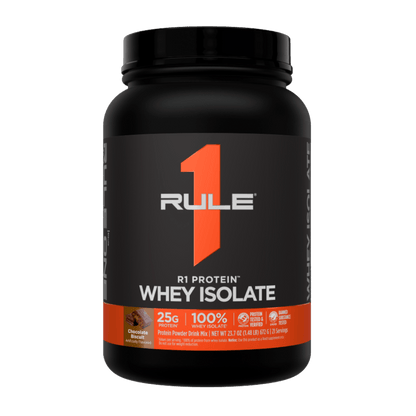 R1 Protein Rule 1 Whey protein isolate 1.5lb* Chocolate Biscuit