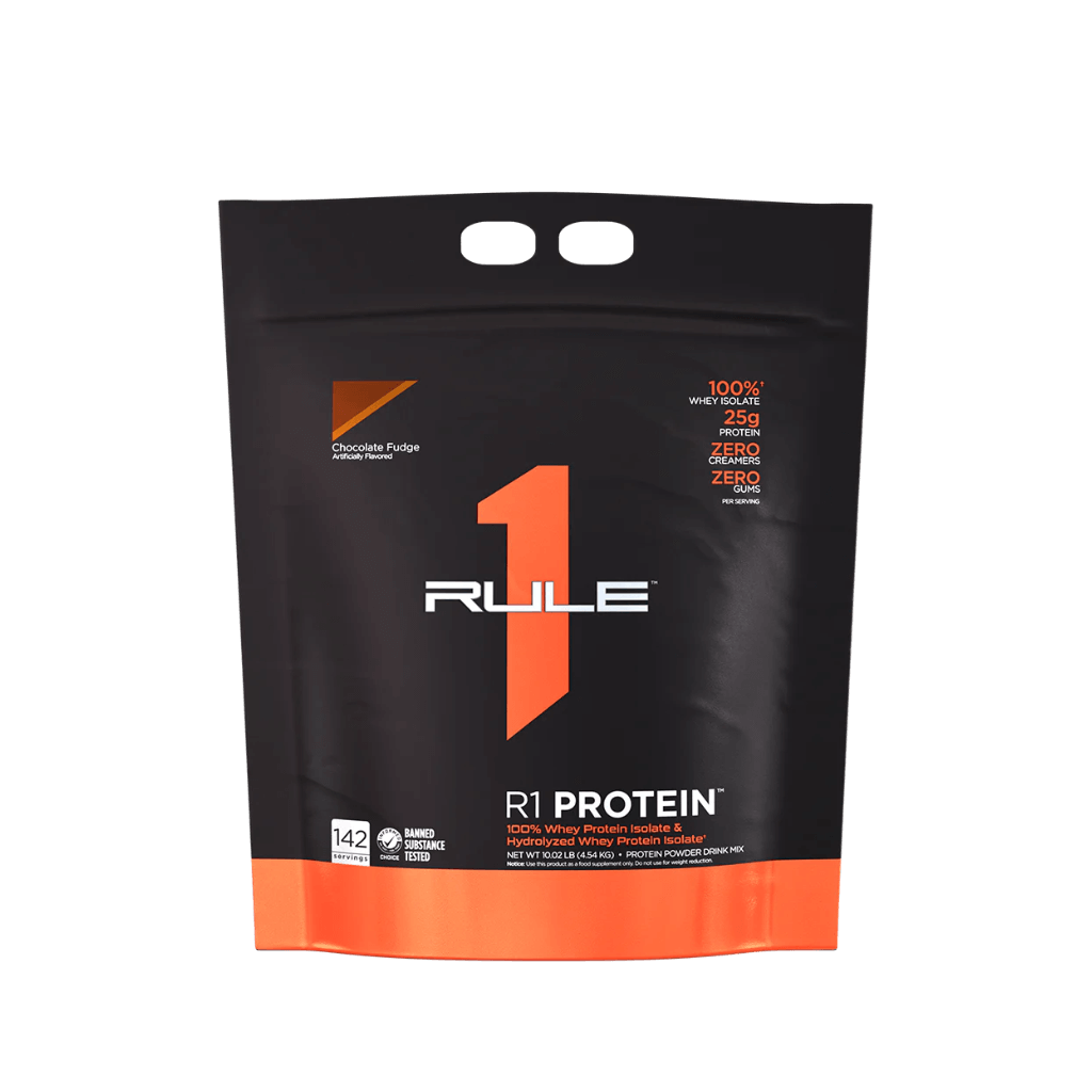 R1 Protein (2) & R1 Protein Rule 1 Whey protein isolate 10lb* (large) Chocolate Fudge