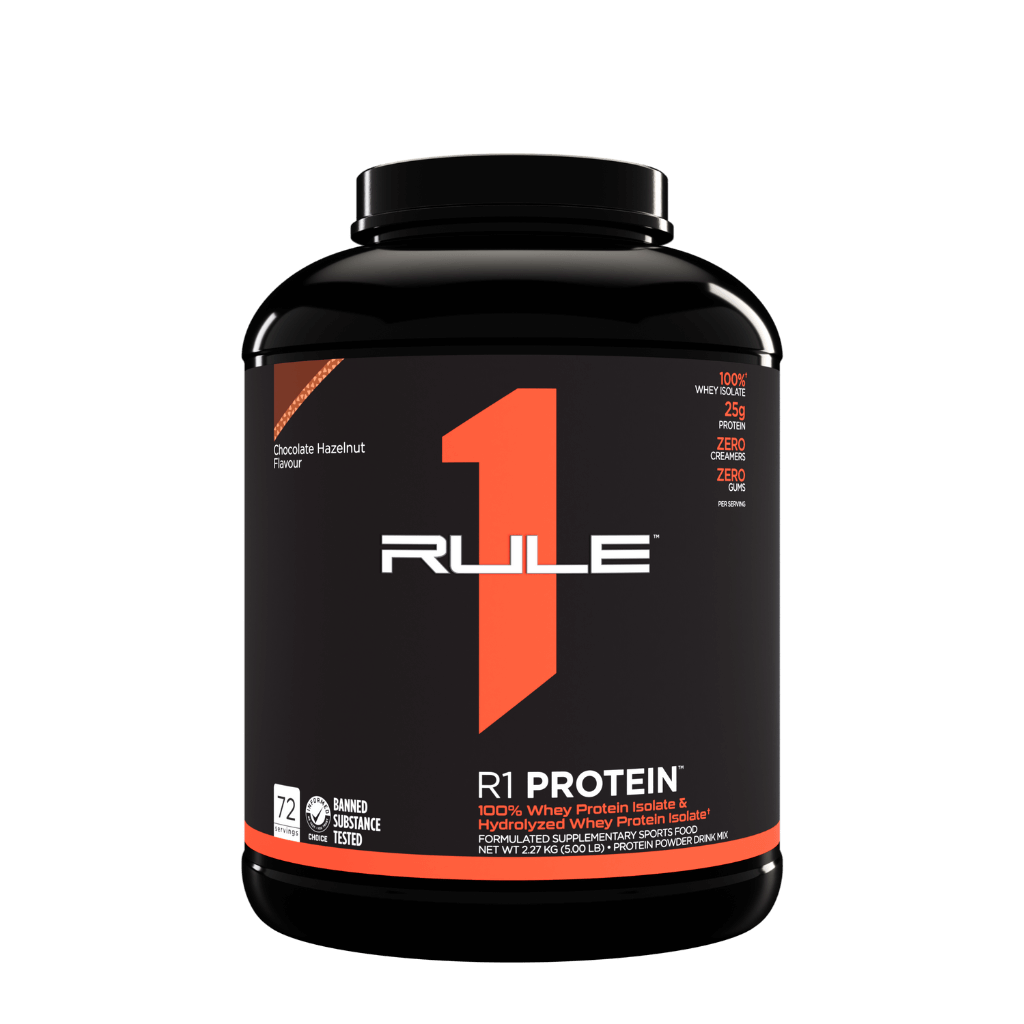 R1 Protein (1) & R1 Protein Rule 1 Whey protein isolate 5lb* Chocolate Hazelnut