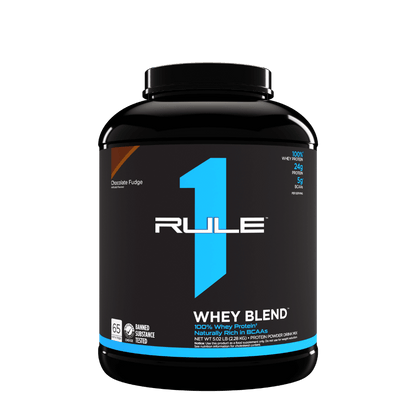 R1 Whey Blend (8) & R1 Whey Blend Rule 1 Whey blend protein 5lb* Chocolate Fudge