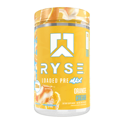 Loaded Pre Max & Loaded Pre Max Ryse Supplements High stim pre workout 25 Serves Orange Cream