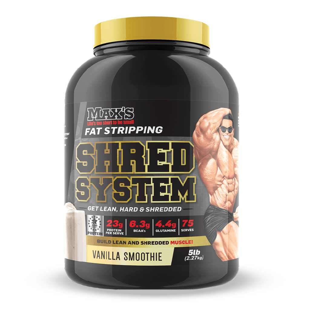 Shred System (4) & Shred System Max's Weight loss protein powder 5lb Vanilla Smoothie