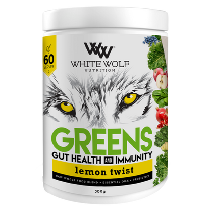 Super Greens & Super Greens White Wolf Greens supplements 60 Serves Lemon Twist