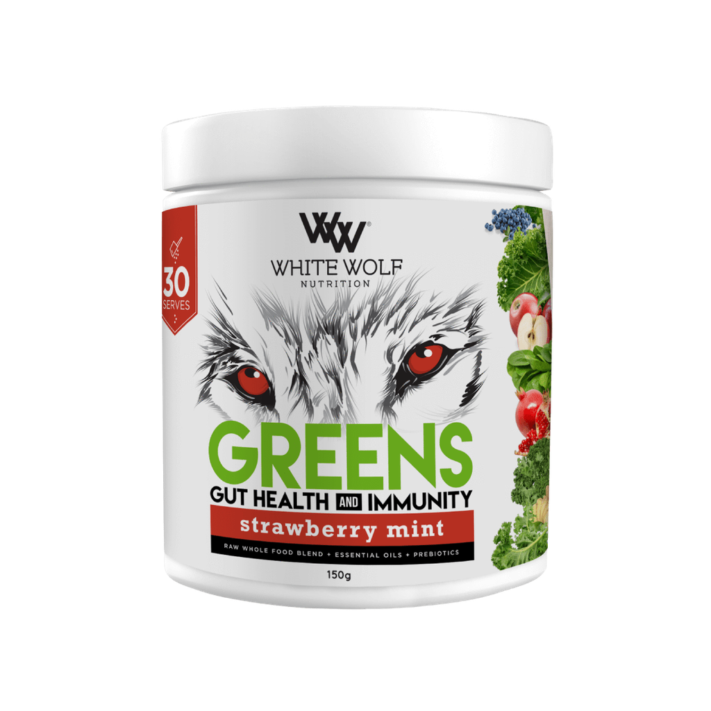 Super Greens (2) & Super Greens White Wolf Greens supplements 30 Serves Strawberry Mint