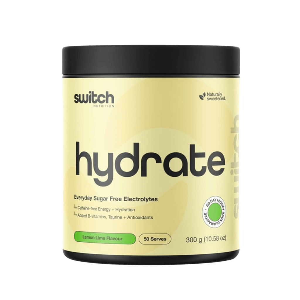 Hydrate Switch Nutrition Electrolyte supplements 50 Serves Lemon Lime (Sugar Free)