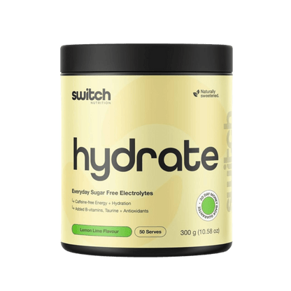 Hydrate Switch Nutrition Electrolyte supplements 50 Serves Lemon Lime (Sugar Free)