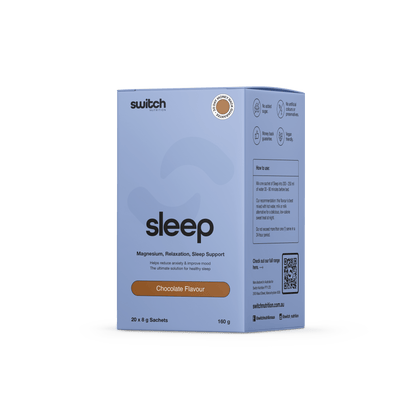 Sleep Sachet Box (1) & Sleep Sachet Box Switch Nutrition Sleep supplements Box of 20 Chocolate