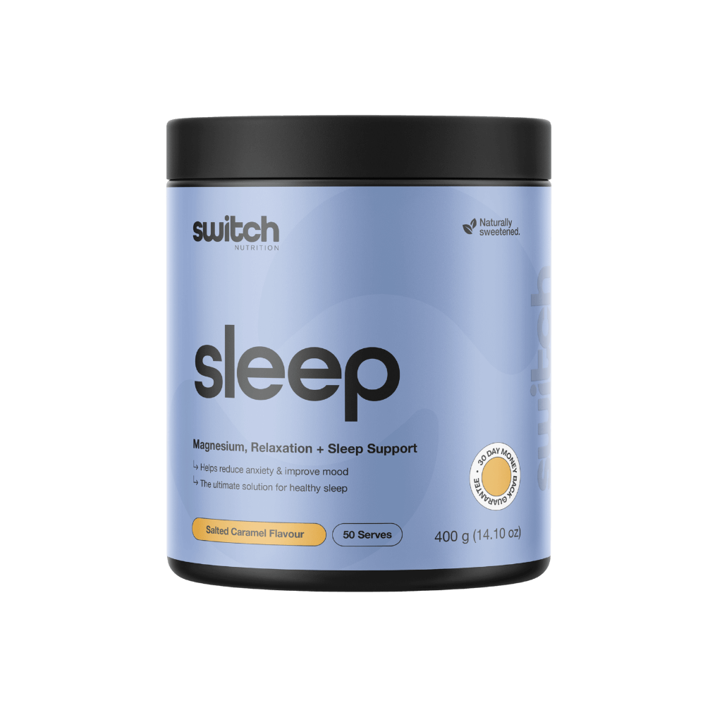 Sleep+ (4) & Sleep+ Switch Nutrition Sleep supplements 50 Serves Salted Caramel