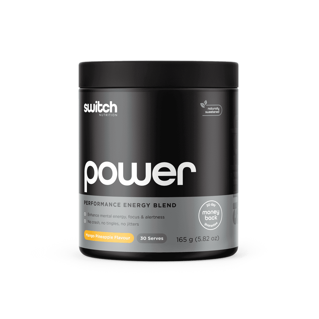Power Switch & Power Switch Switch Nutrition Low stim pre workout 30 Serves Mango Pineapple