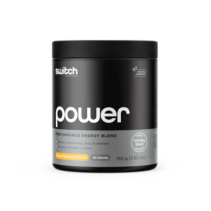 Power Switch & Power Switch Switch Nutrition Low stim pre workout 30 Serves Mango Pineapple