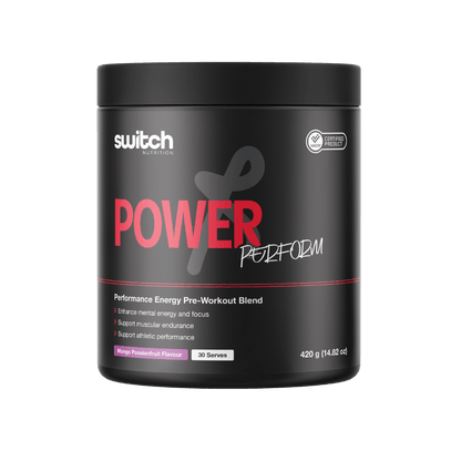 Power Perform Switch Nutrition Medium stimulant pre workout powder