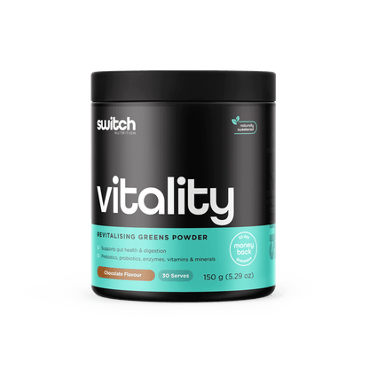 Vitality Switch (8) & Vitality Switch Switch Nutrition Greens supplements 30 Serves Chocolate